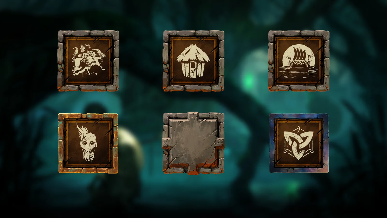 A preview grid of achievement icons planned for Valheim 1.0