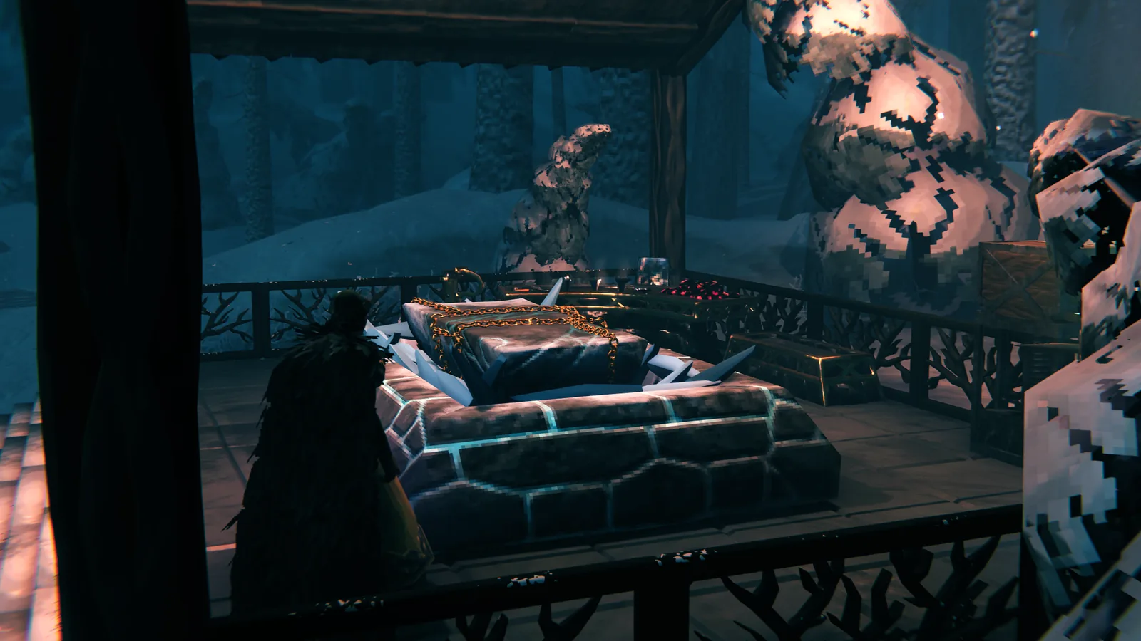The Frost Foundry, a new Deep North workshop station surrounded by ice and snow